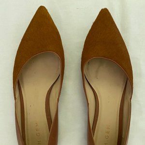 VGUC M. Gemi D’orsay Leather Pointed Flat